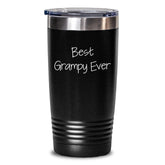 Funny Grampy Gifts for Men - Best Grampy Ever Tumbler, Black, 20oz or 30oz, Vacuum-Insulated, Gifts from Family, Unique Birthday Unique Gifts for Grampy - Main